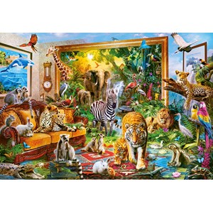 Castorland (C-104321) - "Afrikanische Savanne erweckt zum Leben" - 1000 Teile Puzzle