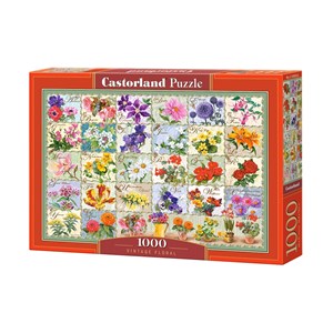 Castorland (C-104338) - "Nostalgische Blumencollage" - 1000 Teile Puzzle