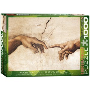 Eurographics (6000-2016) - Michelangelo: "Die Erschaffung des Menschen" - 1000 Teile Puzzle