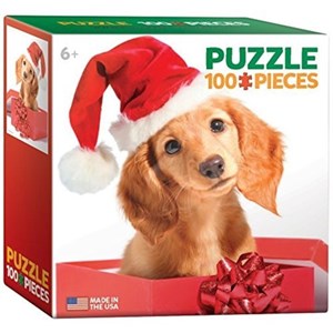 Eurographics (8104-0670) - "Holiday Puppy" - 100 Teile Puzzle