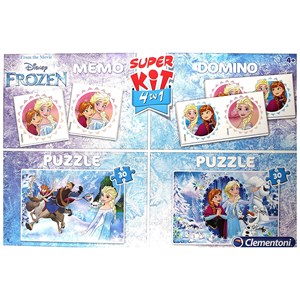 Clementoni (08216) - "Frozen + Memo + Domino" - 30 Teile Puzzle