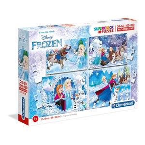 Clementoni (07723) - "Frozen" - 20 60 100 180 Teile Puzzle