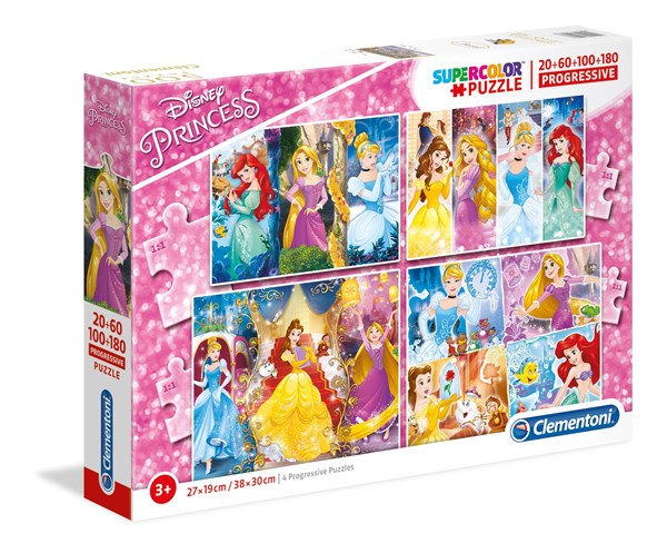 Clementoni (07721) - "Disney Princess" - 20 60 100 180 Teile Puzzle
