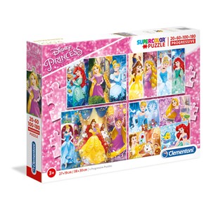 Clementoni (07721) - "Disney Princess" - 20 60 100 180 Teile Puzzle
