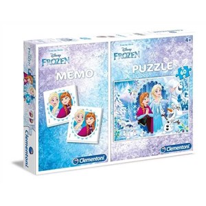 Clementoni (07916) - "Frozen + Memo" - 60 Teile Puzzle