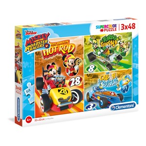 Clementoni (25227) - "Mickey and The Roadster Racers" - 48 Teile Puzzle
