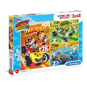 Clementoni (25227) - "Mickey and The Roadster Racers" - 48 Teile Puzzle