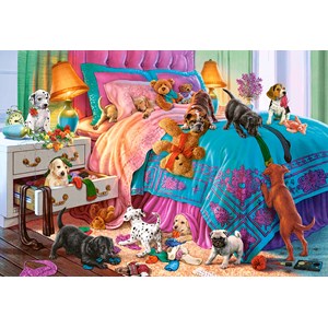 Castorland (C-104475) - "Ungezogene Welpen" - 1000 Teile Puzzle