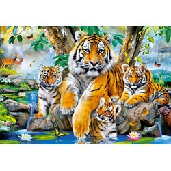 Castorland (C-104413) - "Tiger am Fluss" - 1000 Teile Puzzle