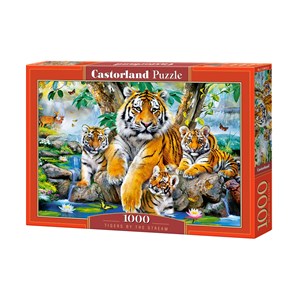 Castorland (C-104413) - "Tiger am Fluss" - 1000 Teile Puzzle