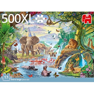 Jumbo (18800) - "Dschungel See" - 500 Teile Puzzle