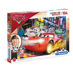 Clementoni (20044) - "Cars" - 104 Teile Puzzle