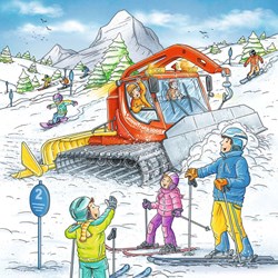 Ravensburger (08052) - "Auf der Skipiste" - 49 Teile Puzzle