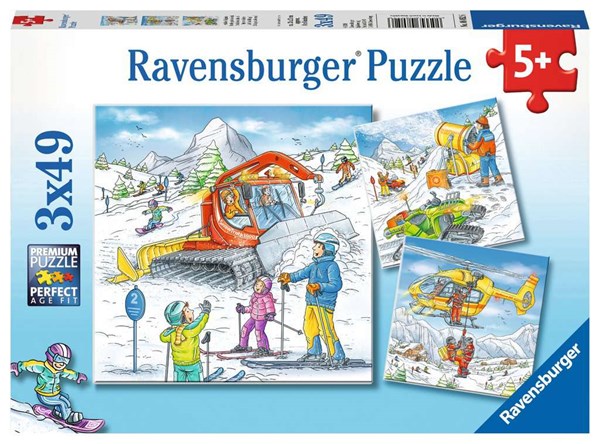 Ravensburger (08052) - "Auf der Skipiste" - 49 Teile Puzzle