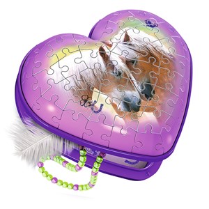 Ravensburger (12119) - "Herz Pferde" - 54 Teile Puzzle