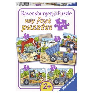 Ravensburger (06946) - "Meine liebsten Baustellenfahrzeuge" - 2 4 6 8 Teile Puzzle