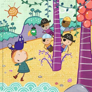 Ravensburger (08059) - "Peg + Cat" - 49 Teile Puzzle
