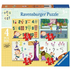 Ravensburger (06995) - "Peg + Cat" - 12 16 20 24 Teile Puzzle