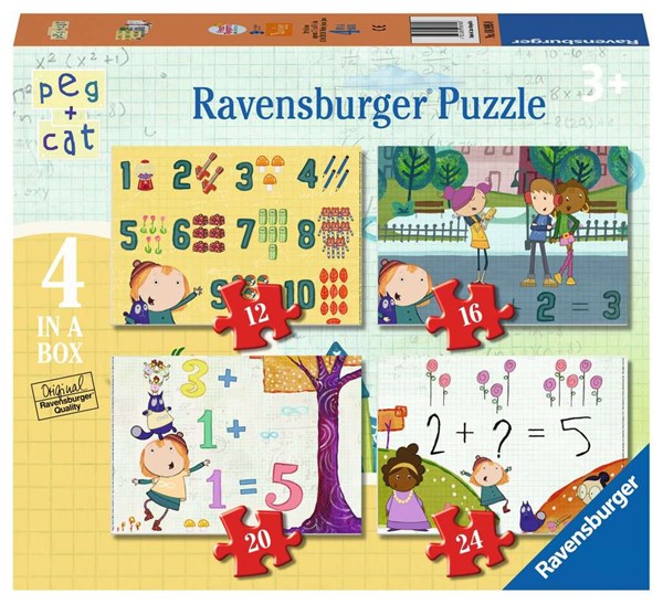 Ravensburger (06995) - "Peg + Cat" - 12 16 20 24 Teile Puzzle