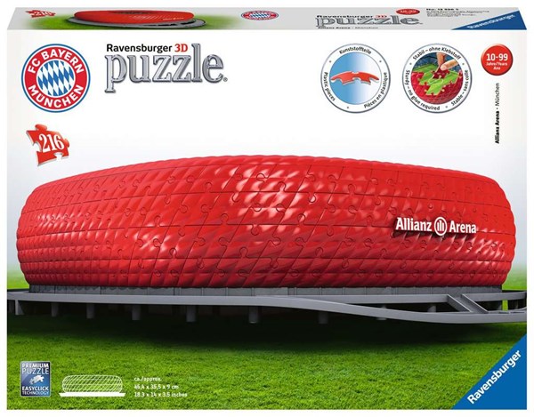 Ravensburger (12526) - "FC Bayern München, Allianz Arena" - 216 Teile Puzzle