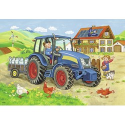 Ravensburger (07616) - "Baustelle und Bauernhof" - 12 Teile Puzzle