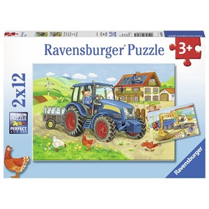 Ravensburger (07616) - "Baustelle und Bauernhof" - 12 Teile Puzzle