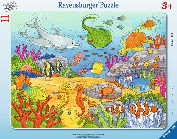 Ravensburger (06149) - "Fröhliche Meeresbewohner" - 11 Teile Puzzle