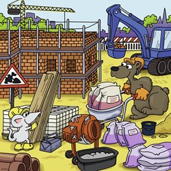 Ravensburger (08042) - "Abenteuer mit Mauseschlau und Bärenstark" - 49 Teile Puzzle