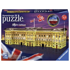 Ravensburger (12529) - "Buckingham Palace bei Nacht" - 216 Teile Puzzle