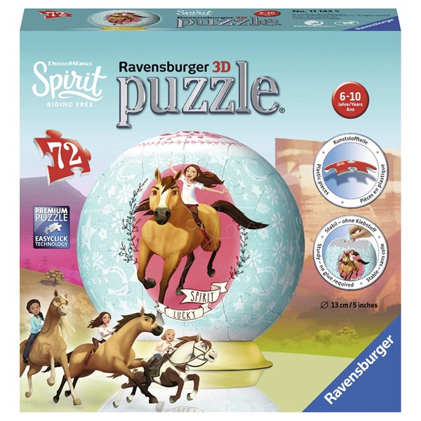 Ravensburger (11143) - "Spirit Riding Free" - 72 Teile Puzzle