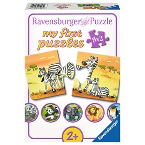 Ravensburger (06943) - "Süße Tierfamilien" - 2 Teile Puzzle