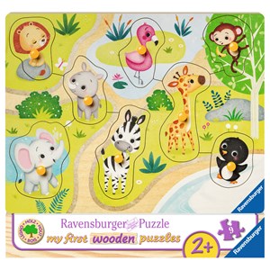 Ravensburger (03687) - "Unterwegs im Zoo" - 8 Teile Puzzle