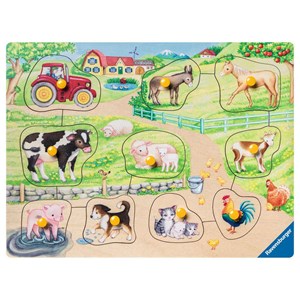 Ravensburger (03689) - "Morgens auf dem Bauernhof" - 10 Teile Puzzle