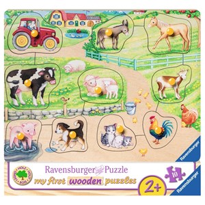 Ravensburger (03689) - "Morgens auf dem Bauernhof" - 10 Teile Puzzle