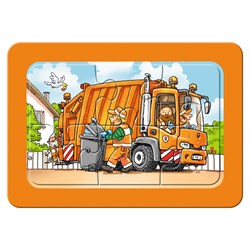 Ravensburger (06944) - "Müllabfuhr, Krankenwagen, Abschleppwagen" - 6 Teile Puzzle
