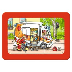 Ravensburger (06944) - "Müllabfuhr, Krankenwagen, Abschleppwagen" - 6 Teile Puzzle