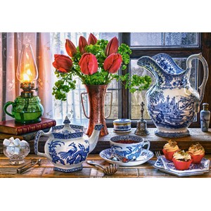 Castorland (C-151820) - "Stillleben mit Tulpen" - 1500 Teile Puzzle