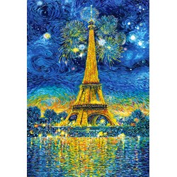 Castorland (C-151851) - "Silvester am Eiffelturm" - 1500 Teile Puzzle