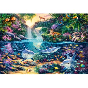 Castorland (C-151875) - "Paradiesischer Dschungel" - 1500 Teile Puzzle