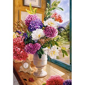 Castorland (C-104444) - "Stillleben mit Hortensien" - 1000 Teile Puzzle