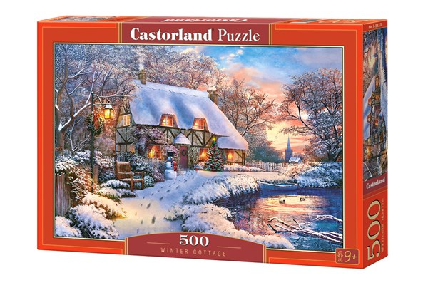 Castorland (B-53278) - "Winterliches Bauernhaus" - 500 Teile Puzzle