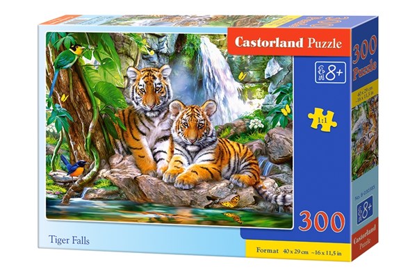 Castorland (B-030385) - "Tiger vor dem Wasserfall" - 300 Teile Puzzle