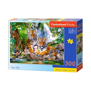 Castorland (B-030385) - "Tiger vor dem Wasserfall" - 300 Teile Puzzle