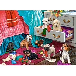 Castorland (B-030392) - "Welpen im Schlafzimmer" - 300 Teile Puzzle