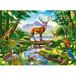 Castorland (B-030408) - "Harmonische Waldtiere" - 300 Teile Puzzle
