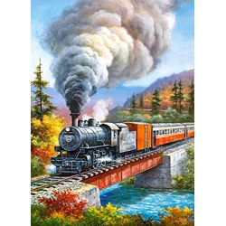 Castorland (B-222070) - "Train Crossing" - 200 Teile Puzzle