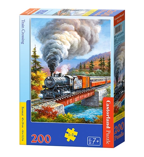 Castorland (B-222070) - "Train Crossing" - 200 Teile Puzzle