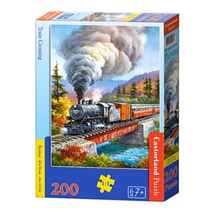 Castorland (B-222070) - "Train Crossing" - 200 Teile Puzzle
