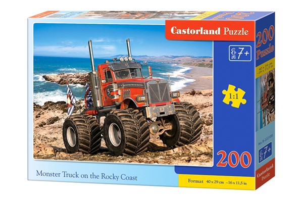 Castorland (B-222100) - "Monster Truck on the Rocky Coast" - 200 Teile Puzzle