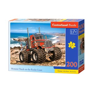 Castorland (B-222100) - "Monster Truck on the Rocky Coast" - 200 Teile Puzzle